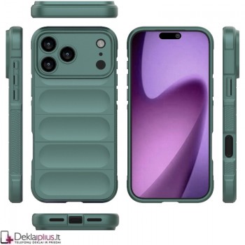Magic Shield guminis dėklas su kameros apsauga - žalias (Apple Iphone 17 Pro/Iphone 18 Pro) Magic Shield guminis dėklas su kameros apsauga - žalias (Apple Iphone 17 Pro/Iphone 18 Pro)